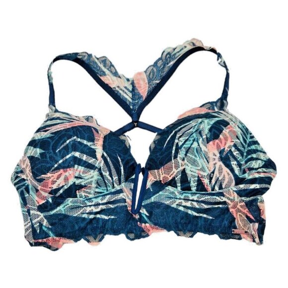 PINK Other - PINK Date Push-Up Bra Racer Back Lace Tropical Print VS